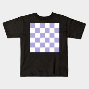 #2 Lilac and white checkerboard print Kids T-Shirt